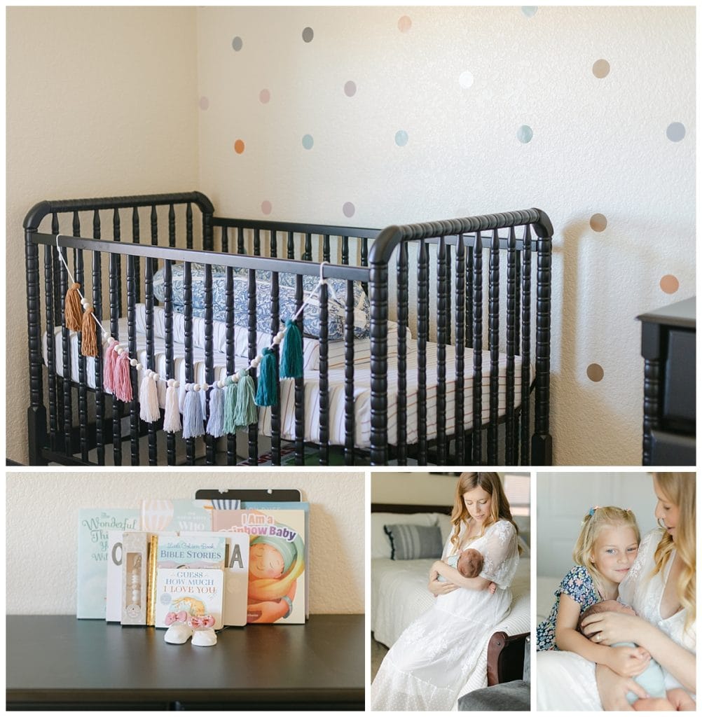 Collage of Images for in-home newborn session in Amelia Island