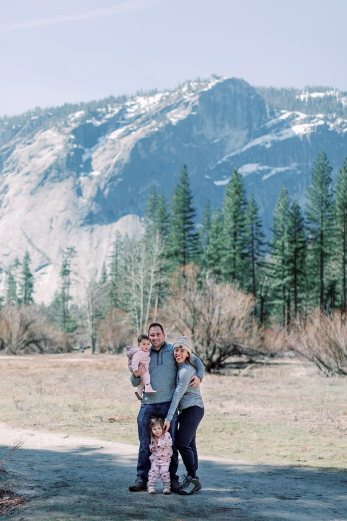 Family at Yosemite park.
