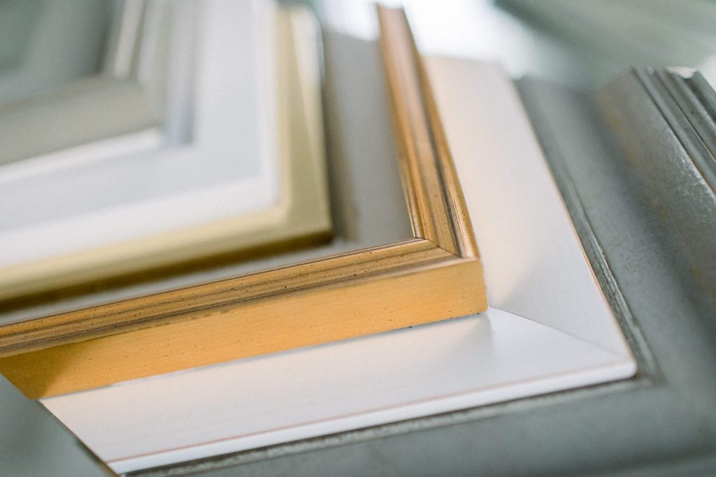 Detail photo of frames.
