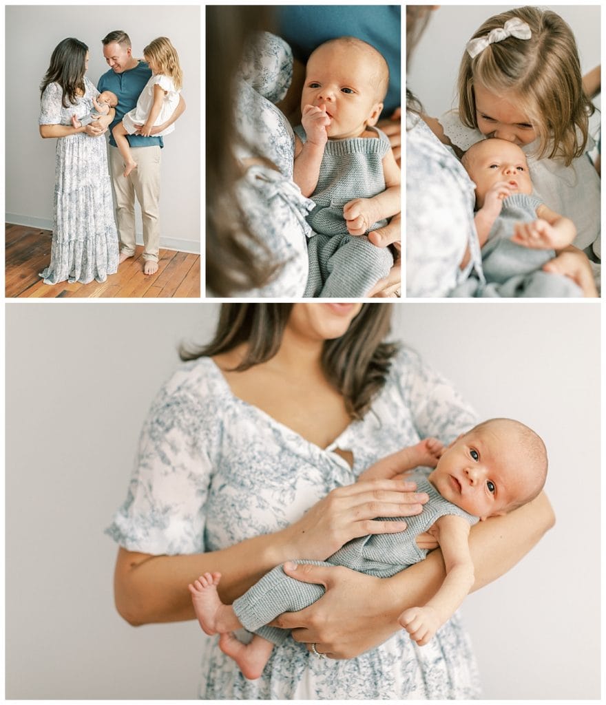 Amelia Island Newborn Studio Photographer, collage of images.