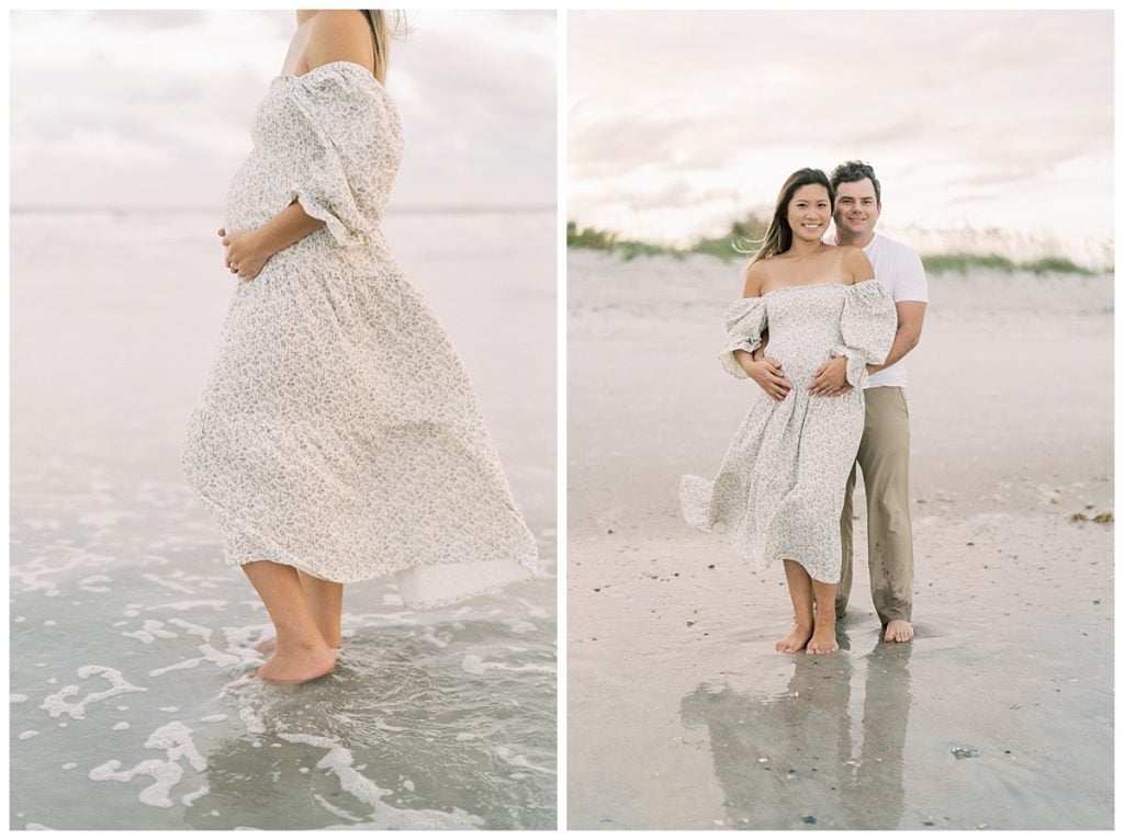 Outdoor Beach Maternity Session in Jacksonville, Florida.